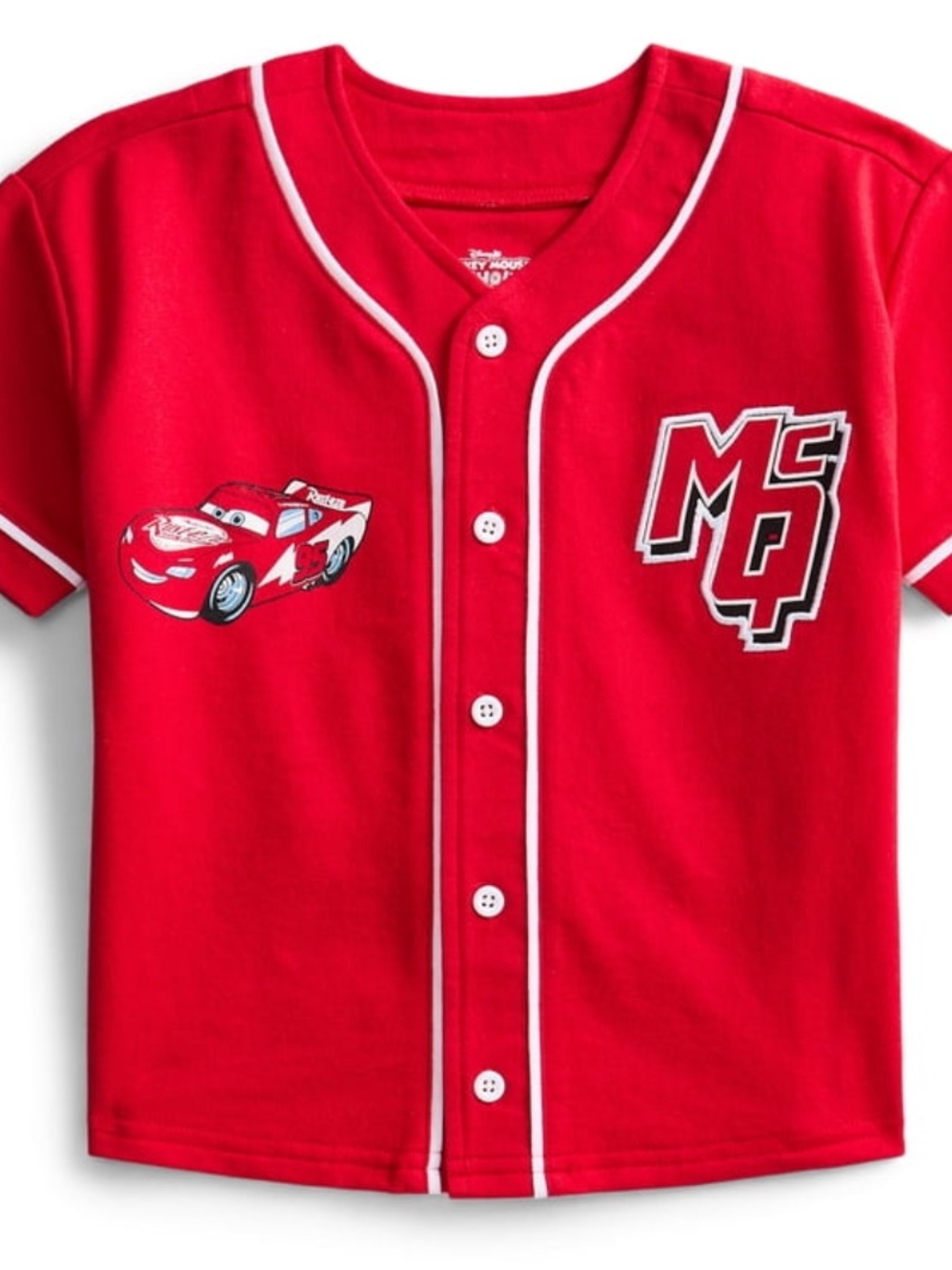 BRAND NEW Disney Toddler ' Red Lightning McQueen Baseball Tee